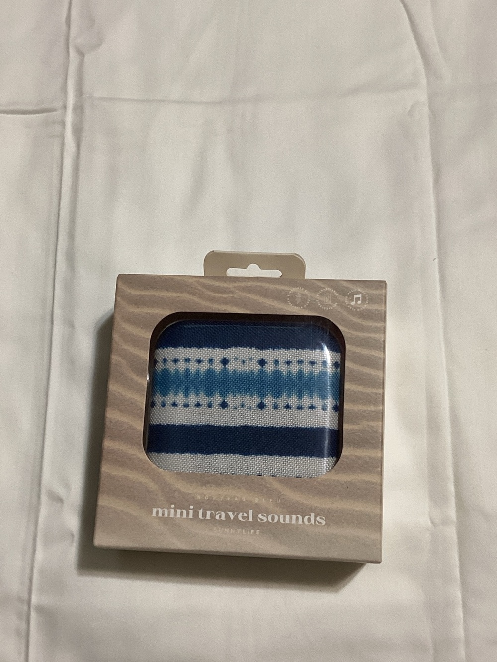 Sunnylife Mini Travel Sounds Speaker - Blue & White